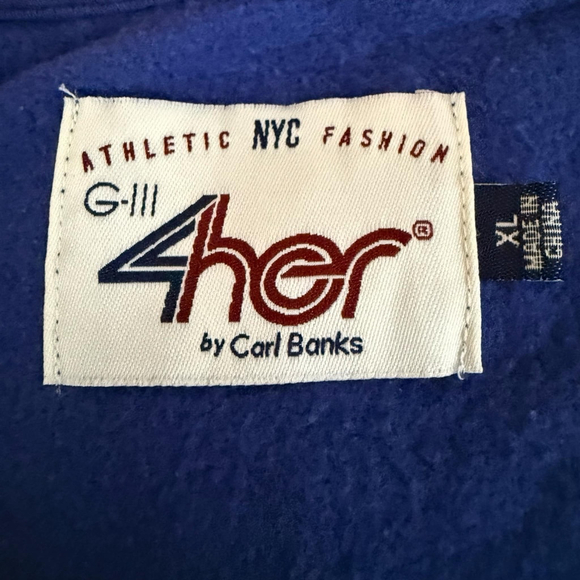 Men's 4her by Carl Banks Hoodie Athletic NYC Fashion XL Red Blue - Picture 5 of 8